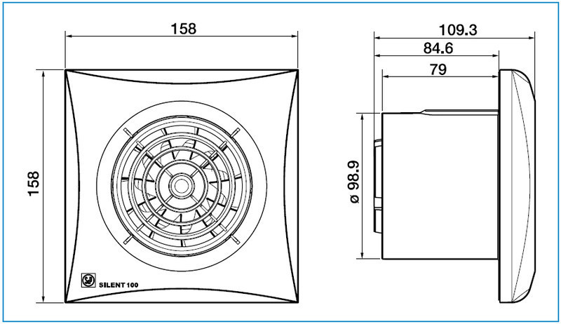 Накладной вентилятор Soler & Palau SILENT-100-CZ GOLD