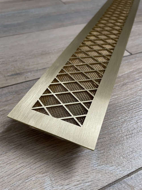 Вентиляционная решётка латунная шлифованная LR 160 500х100