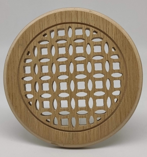 Решетка декоративная деревянная круглая на магнитах Пересвет К-35 d100мм