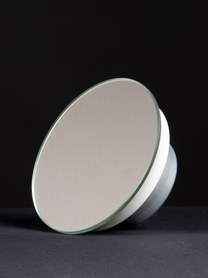 Анемостат со стеклянной внешней частью FOZA D 160 мм. Матовое стекло. Зеркальный